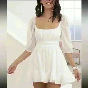 Lucy In The Sky Neia Ruffle Dress Size M